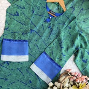 sea green leaf kurti