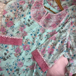 Dark rosey paste kurti
