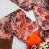 rust orange flora kurti
