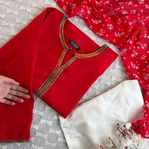 sinduri red kurti
