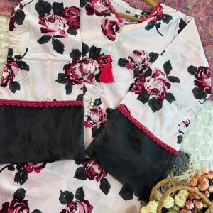 vintage rose kurti