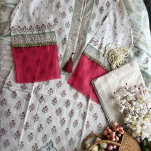 pink flower print 3 pc