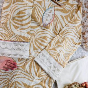 white zebra print kurti