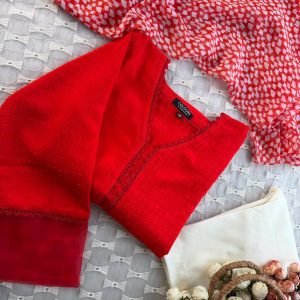 utsav red kurti