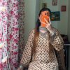 beige print joypuri