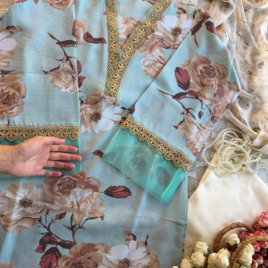sky brown flora kurti