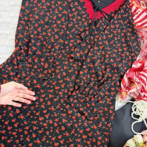 Black poppy kurti