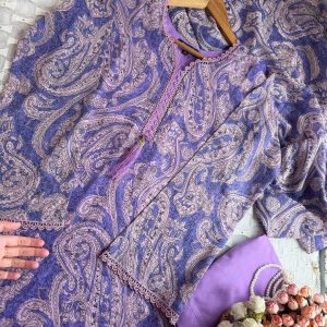 Lavender paisley kurti