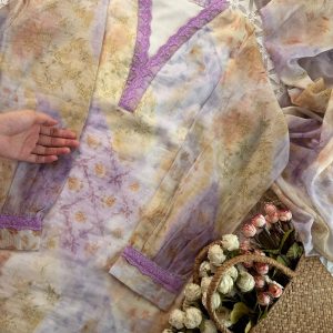 lilac lace kurti