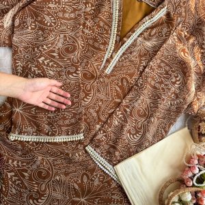 brown paisley kurti